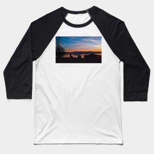 Romantic Sunset landscape lake photography Baseball T-Shirt